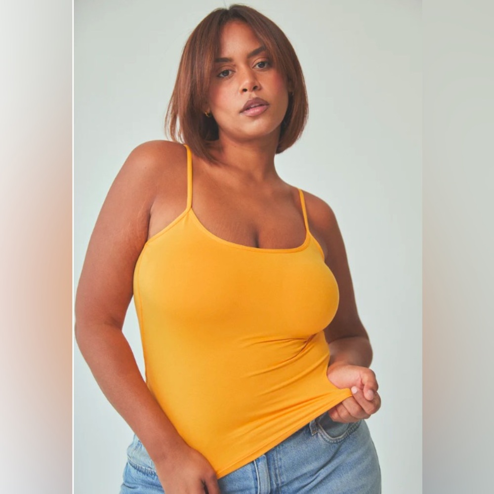 Klassy Network Marigold Solid Brami Tank Top 3XL